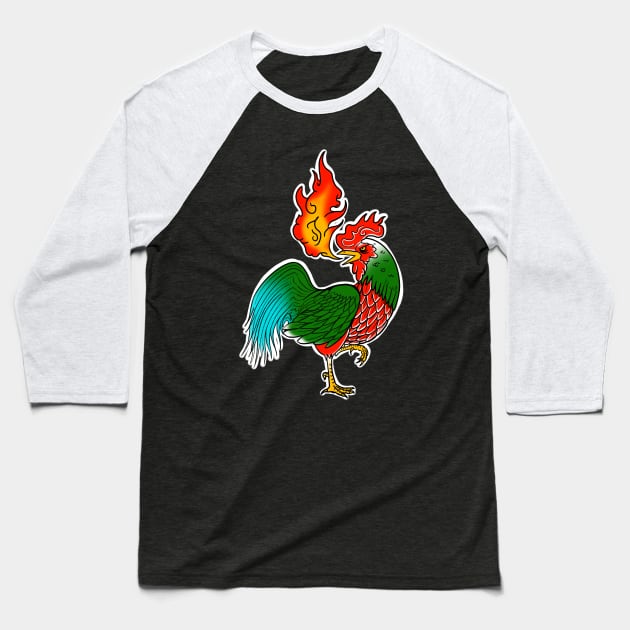 Basan Yokai tattoo style Baseball T-Shirt by marcosmorce